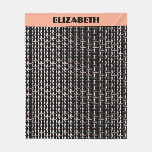 Niedlich-braune, schwarze und weiße, fette Quadrat Fleecedecke (Vorderseite)