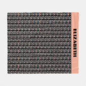 Niedlich-braune, schwarze und weiße, fette Quadrat Fleecedecke (Vorderseite (Horizontal))