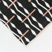 Niedlich-braune, schwarze und weiße, fette Quadrat Fleecedecke (Ecke)