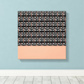 Niedlich-braune, schwarze und weiße, fette Quadrat Leinwanddruck (Insitu (Holzboden))