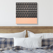 Niedlich-braune, schwarze und weiße, fette Quadrat Leinwanddruck (Insitu (Schlafzimmer))