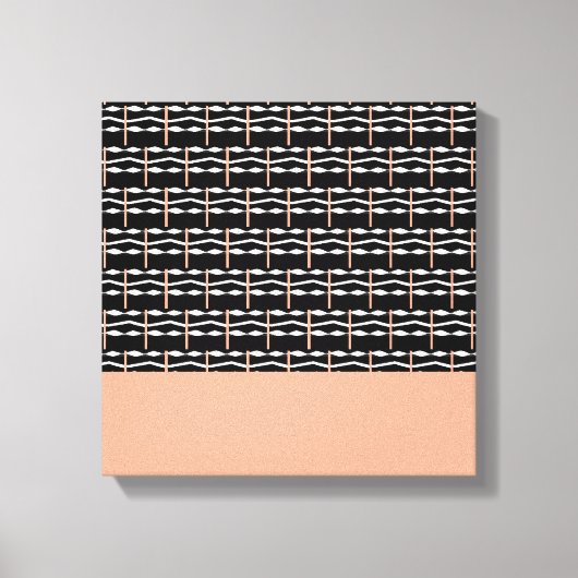 Niedlich-braune, schwarze und weiße, fette Quadrat Leinwanddruck (Vorderseite)