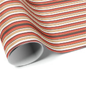 Niedlich-braune Streifen Geschenkpapier (Rolleneckpunkt)