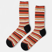 Niedlich-braune Streifen Socken (Linkes Detail)