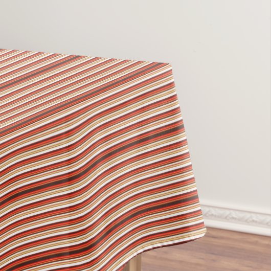 Niedlich-braune Streifen Tischdecke (Beispiel)