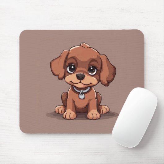 Niedlich-brauner Welpe Mousepad (Mit Mouse)