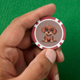 Niedlich-brauner Welpe Pokerchips