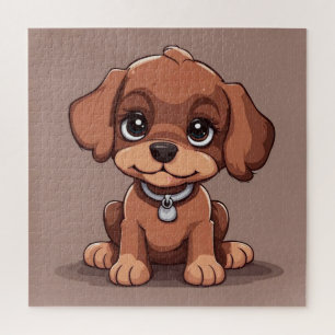 Niedlich-brauner Welpe Puzzle