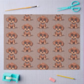 Niedlich-brauner Welpe Seidenpapier (Basteln)