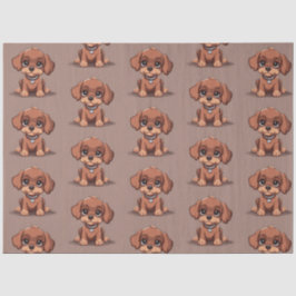 Niedlich-brauner Welpe Seidenpapier