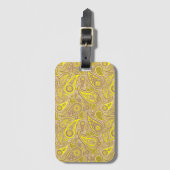 Niedlich-braunes Paisley-Muster Case-Mate iPhone Gepäckanhänger (Vorderseite Vertikal)