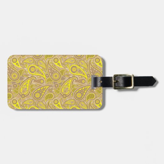 Niedlich-braunes Paisley-Muster Case-Mate iPhone Gepäckanhänger (Vorderseite horizontal)