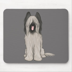 Niedlich Briard Cartoon Dog Mousepad