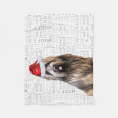 Niedlich Briard Shepherd Dog Weihnachtsfeiertag Fleecedecke (Vorderseite)