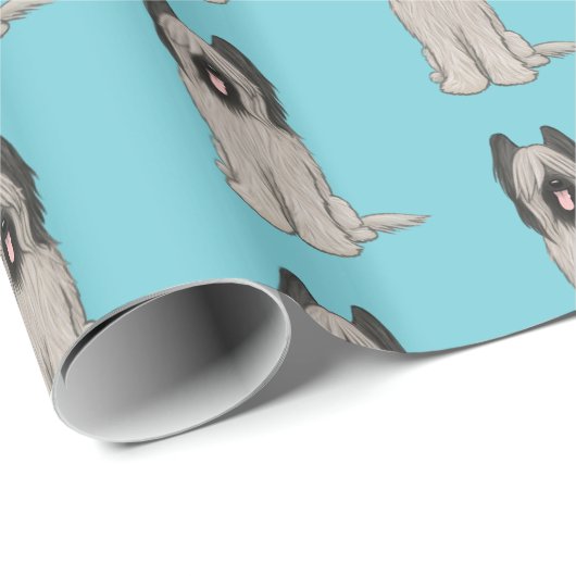 Niedlich Briards Muster Geschenkpapier (Rolleneckpunkt)