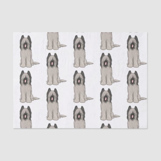 Niedlich Briards Muster Seidenpapier (Vorderseite)