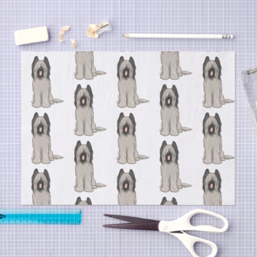 Niedlich Briards Muster Seidenpapier (Handwerk)