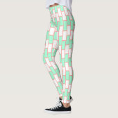 Niedlich Brick Wavy Zickzack Green Leggings (Links)