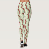 Niedlich Brick Zickzack Workout Green Leggings (Rückseite)