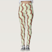 Niedlich Brick Zickzack Workout Green Leggings (Vorderseite)