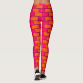 Niedlich Brick Zickzack Workout Red Leggings (Rückseite)