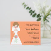 Niedlich Bride Bridal Dusche Einladungen - Mango (Stehend Vorderseite)