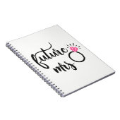 Niedlich Bride to be Wedding Future Mrs. Verlobung Notizblock (Rechte Seite)