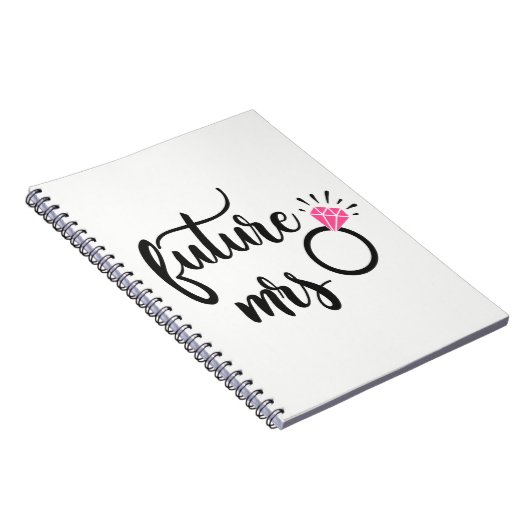 Niedlich Bride to be Wedding Future Mrs. Verlobung Notizblock (Rechte Seite)