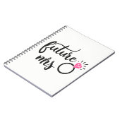 Niedlich Bride to be Wedding Future Mrs. Verlobung Notizblock (Linke Seite)