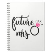 Niedlich Bride to be Wedding Future Mrs. Verlobung Notizblock (Vorderseite)