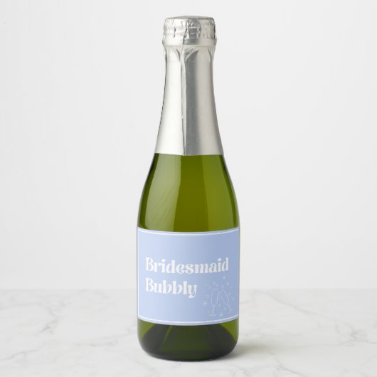 Niedlich Bridesmaid Bubbly Schaumweinetikett (Vorderseite)