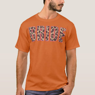 Niedlich Bridge Leopard Print Bridal Junggeselinne T-Shirt