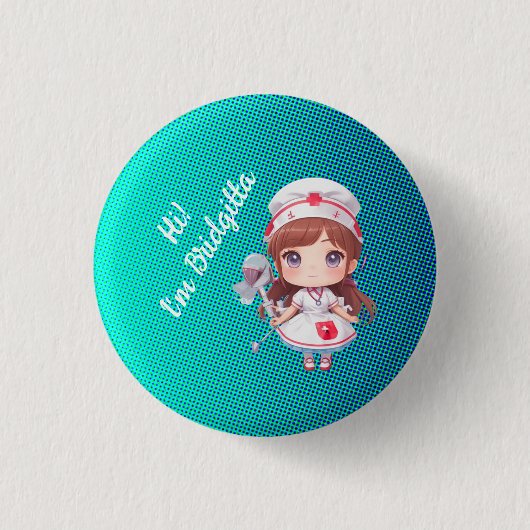 Niedlich Bridge Nurse Abzeichen Button (Vorderseite)