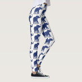 Niedlich Bright Blue Thai Elephant Muster Leggings (Rechts)