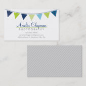 NIEDLICH BRIGHT BUNTING fett Party Marineblau Limo Visitenkarte (Vorne/Hinten)