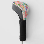 Niedlich Bright farbenfroh-braunes Muster Golf Headcover (angewinkelt)