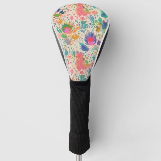 Niedlich Bright farbenfroh-braunes Muster Golf Headcover (Vorderseite)