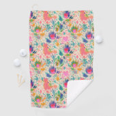 Niedlich Bright farbenfroh-braunes Muster Golfhandtuch (Insitu)