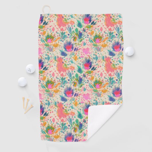 Niedlich Bright farbenfroh-braunes Muster Golfhandtuch (Insitu)