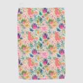 Niedlich Bright farbenfroh-braunes Muster Golfhandtuch (Vorderseite)