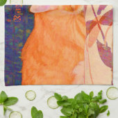 Niedlich Bright Orange Tabby Cat Geschirrtuch (Gefaltet)