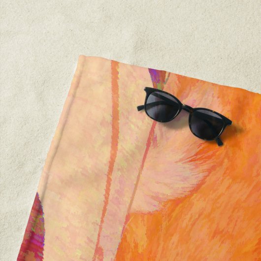 Niedlich Bright Orange Tabby Cat Strandtuch (Beispiel)