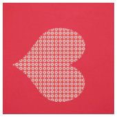 Niedlich Bright Red Gemustert Hearts Fabric Stoff (Muster)