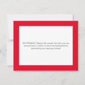 Niedlich Bright Red Heart Vielen Dank Dankeskarte (Rückseite)