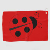 Niedlich Bright Red Sporty Lady Bug Golfhandtuch (Horizontal)