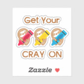 Niedlich bringen Sie Ihren Cray auf Sloth Aufkleber (Blatt)