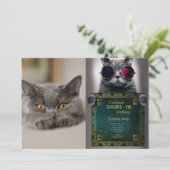 Niedlich British Shorthair Cat Einladung (Stehend Vorderseite)