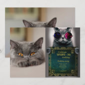 Niedlich British Shorthair Cat Einladung (Vorne/Hinten)