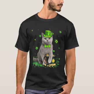 Niedlich British Shorthair Cat Lover St Patricks D T-Shirt