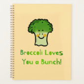 Niedlich Broccoli Pun Cartoon Design Planer (Vorderseite)